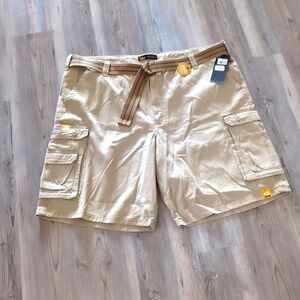 NWT LEE khaki CARGO Shorts with Belt Sz 48 NEW